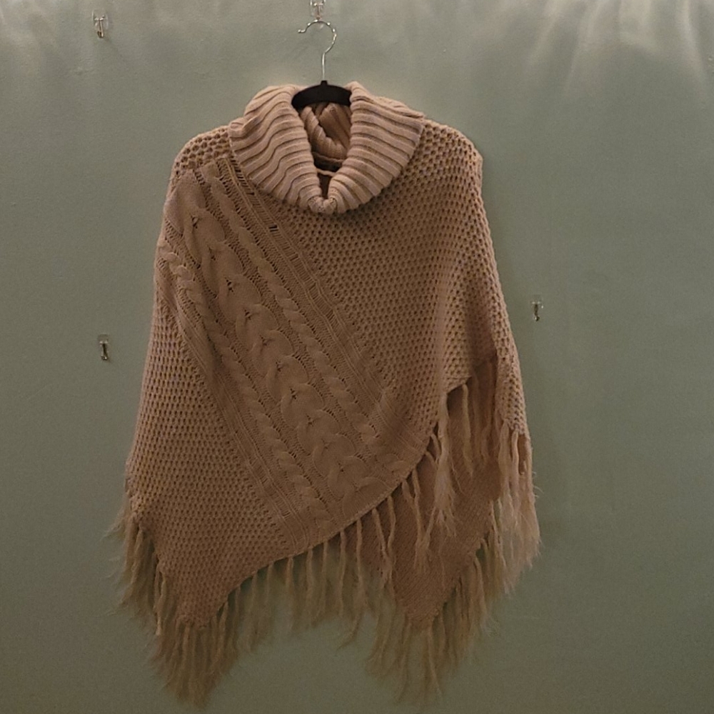 Cozy Knit Poncho - L